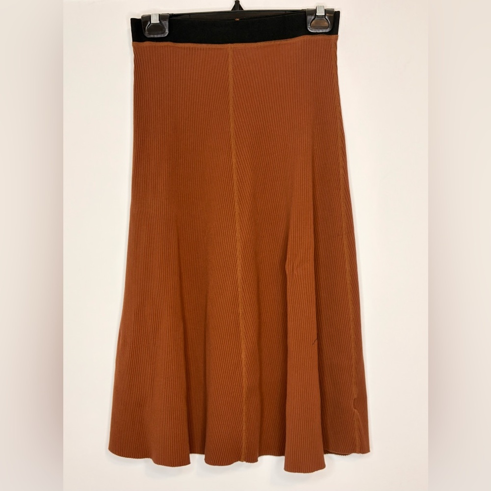 Girls Rust Brown Women's Ribbed Skirt Size Girls 22/Women’s XS